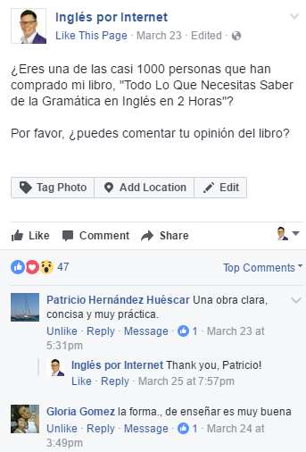 comentarios en Facebook